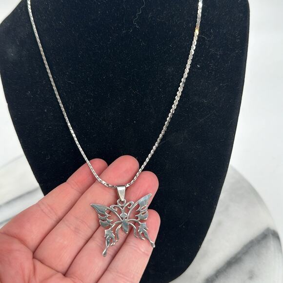 Stainless Steel Butterfly necklace - Picture 2 of 3